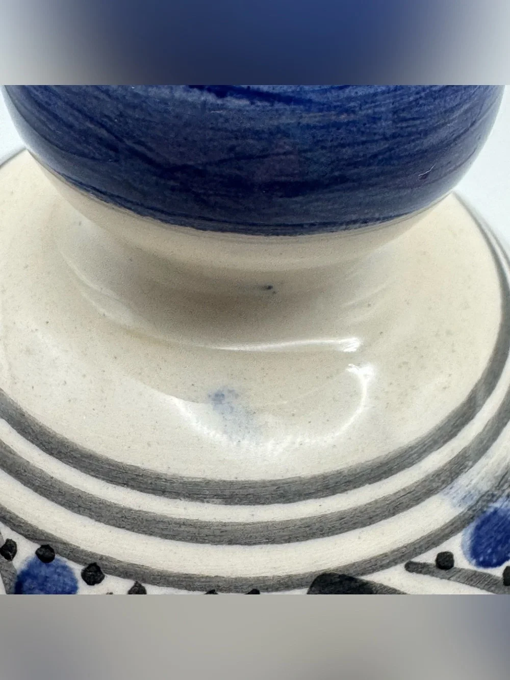 Hand Painted Moroccan Ceramic Mini Tagine Lidded Dish Blue Floral